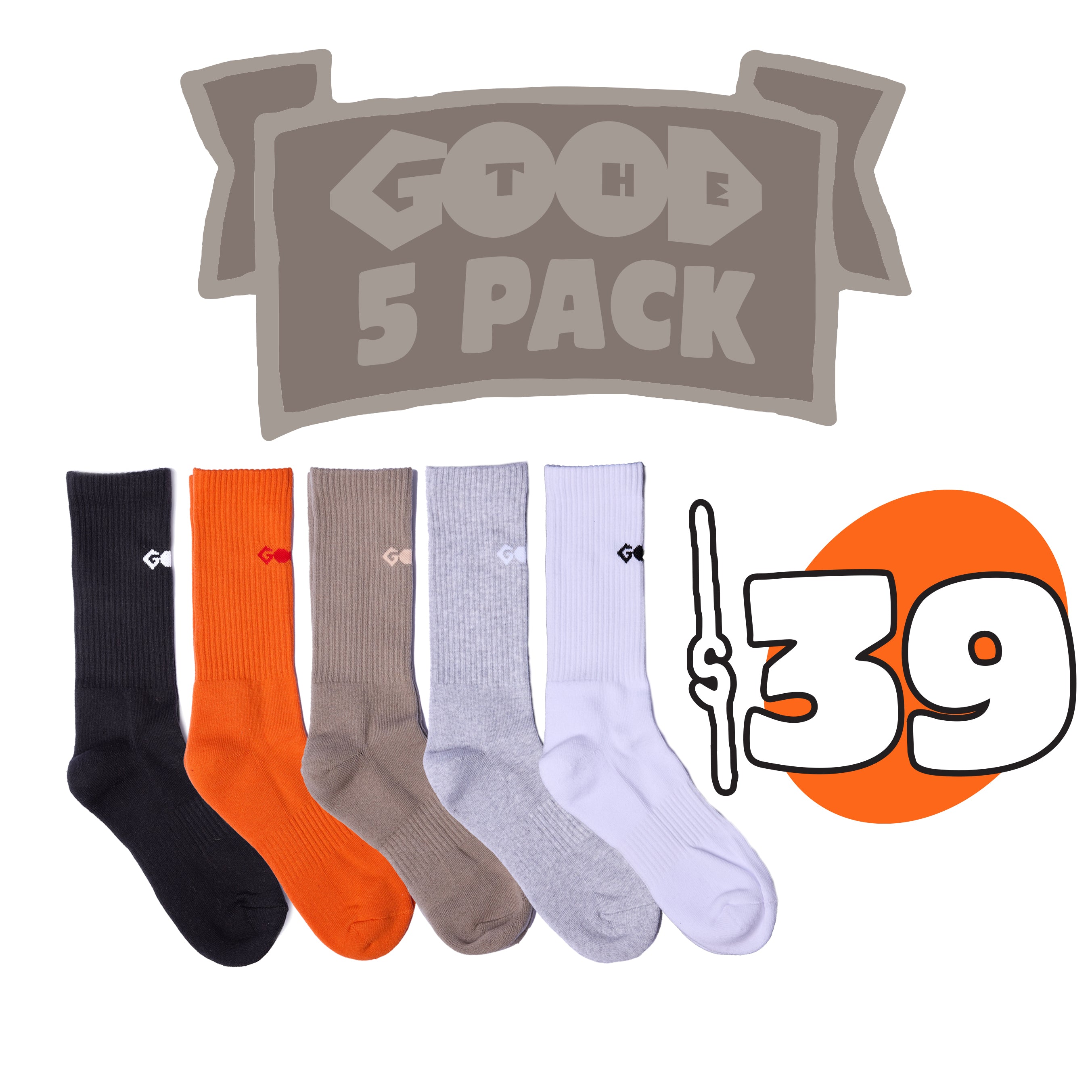 THE GOOD 5 PACK SOCKS